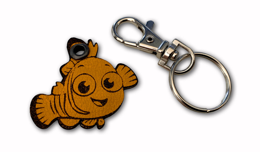 Leather Keyring Fish (Magnetic Which Hand Accessory)